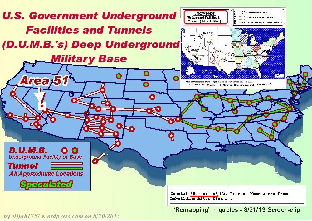 Unterirdische Tunnelsysteme ausgehend vom Area 51