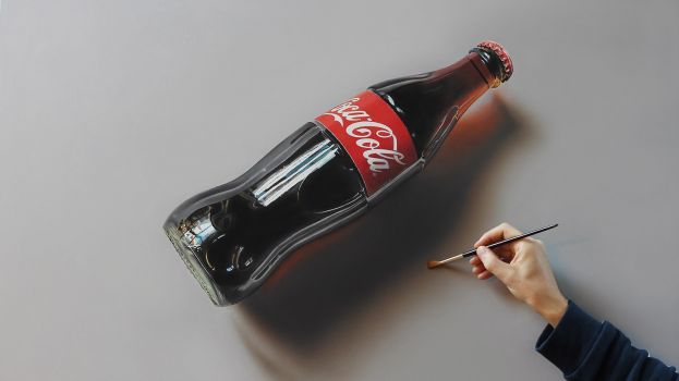 &quot;Coca Cola Flasche&quot;, Marcello Barenghi - Hyperrealistic Art Designer &amp; Youtube Star
